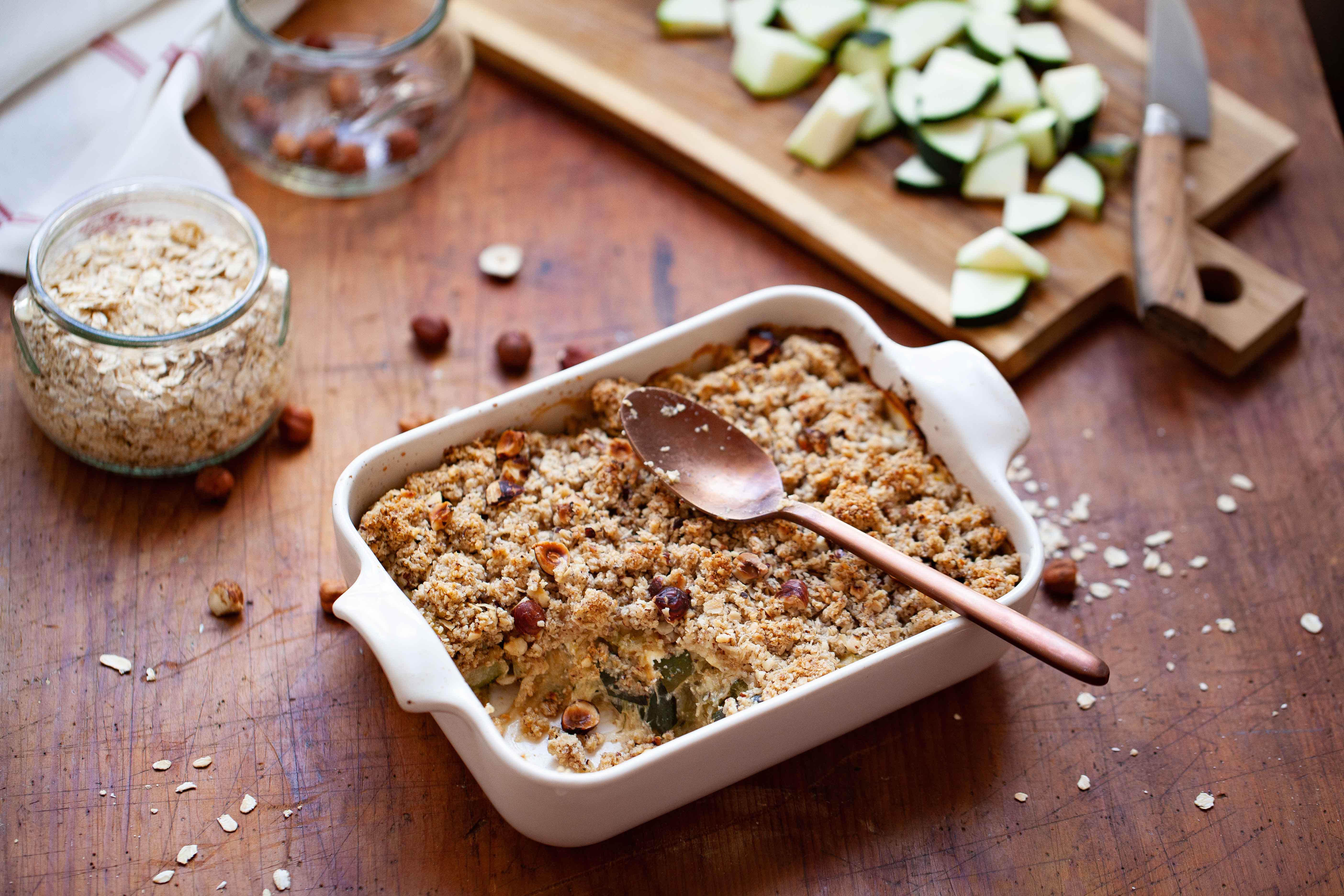 Crumble De Courgettes Aux Noisettes