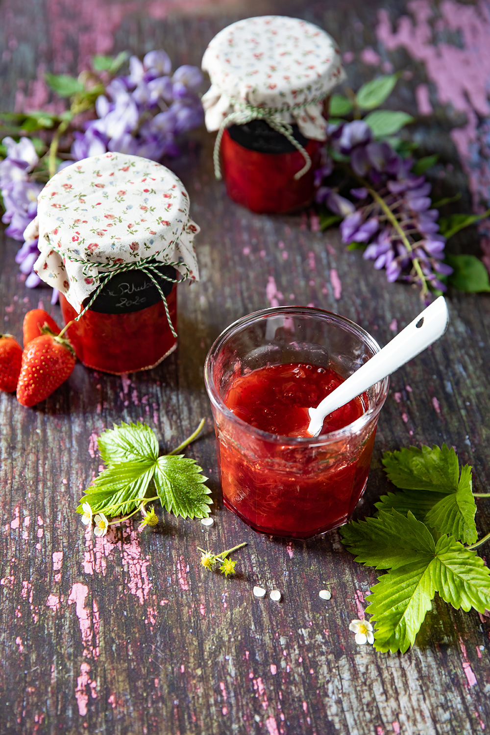 Confiture fraises-rhubarbe