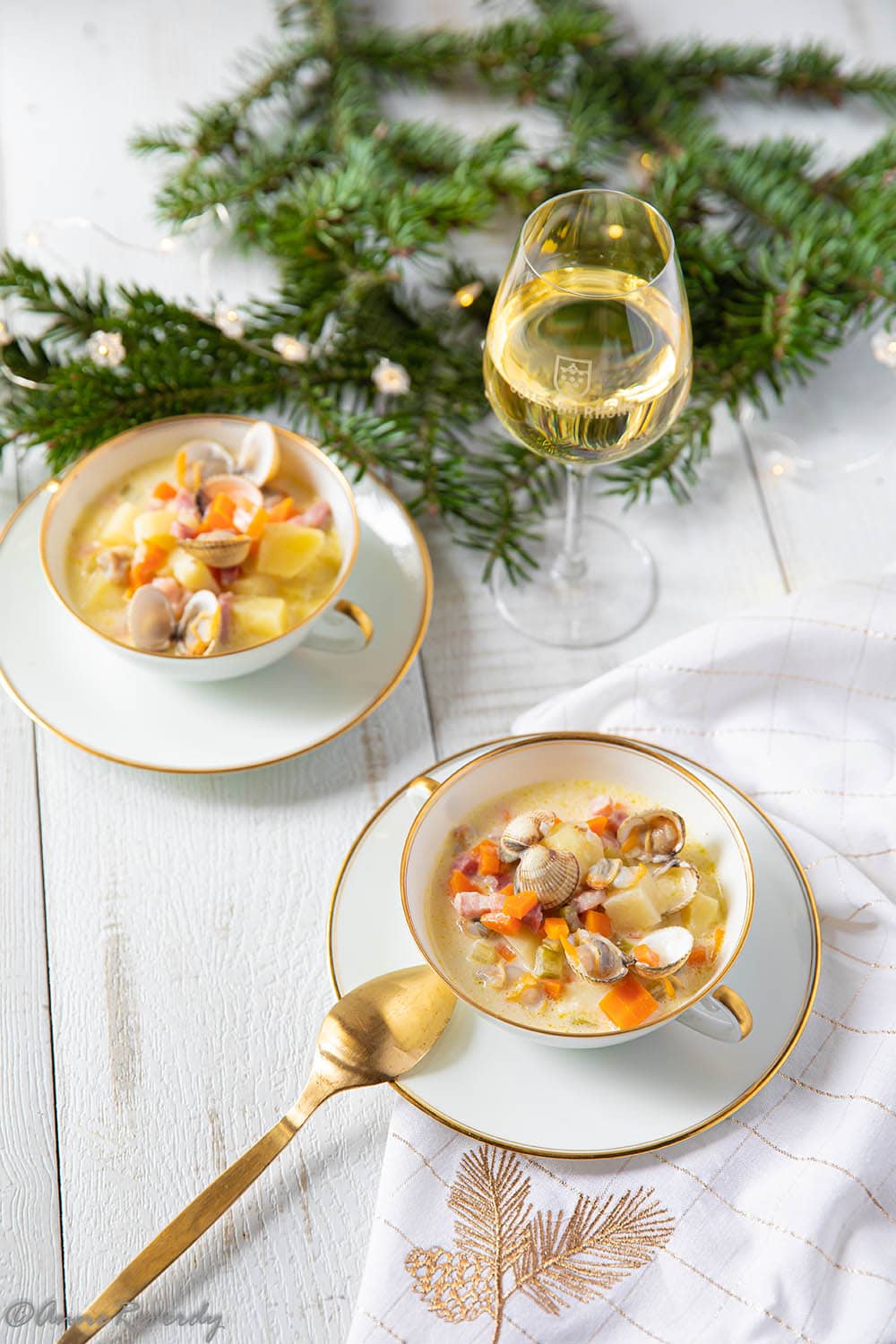 Clam Chowder, soupe crémeuse aux coques ou chaudrée de Boston