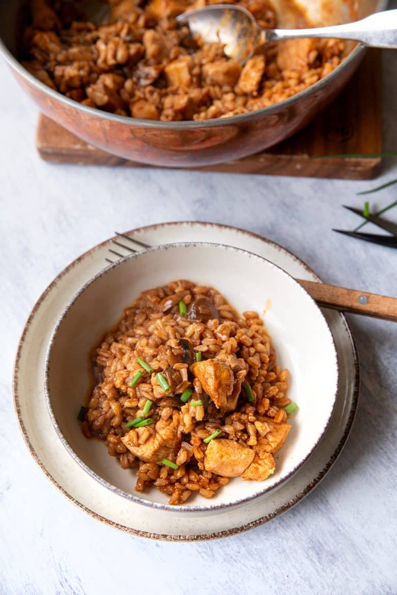 La recette facile du risotto au grand épeautre. 