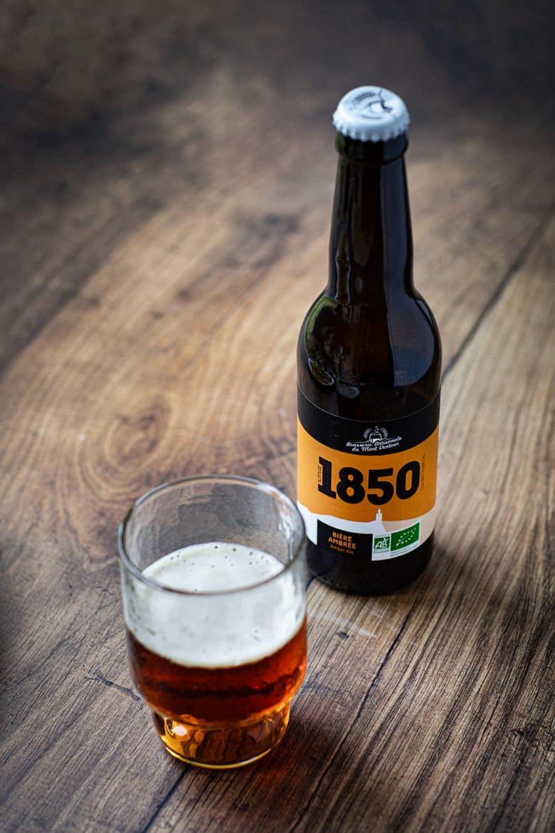 Bière ambrée 1850 de la Brasserie Artisanale du Mont Ventoux