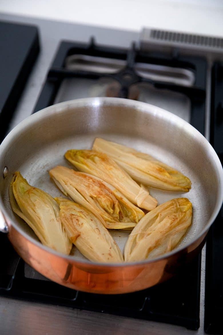 Endives braisées caramélisées.