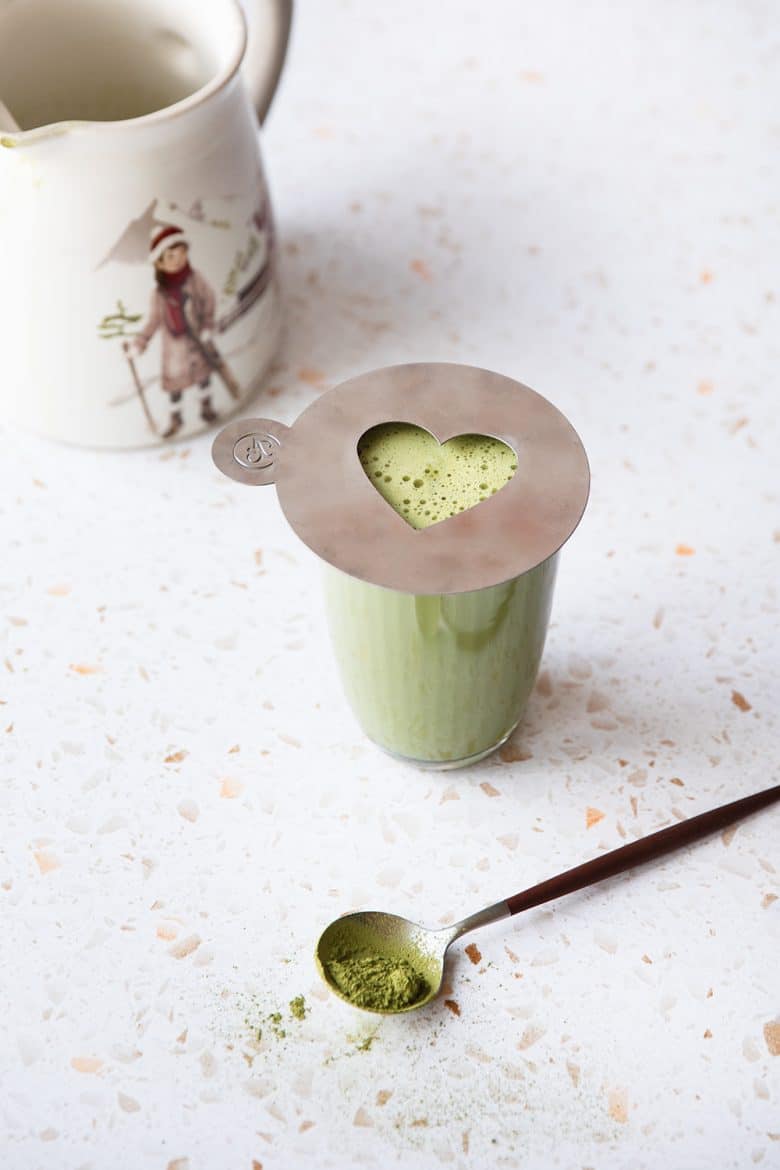 Recette du thé Matcha latte. 