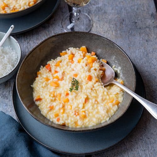 Risotto au potiron, la recette simple et crémeuse.