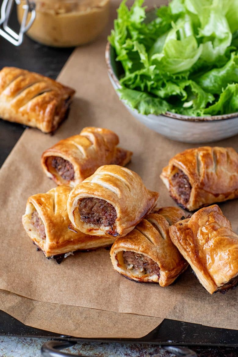 Sausage roll ou saucisse feuilletée, la recette anglaise. 